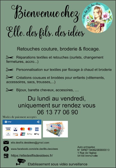 Elle, Des Fils, Des Idees, Couturier à Lantéfontaine