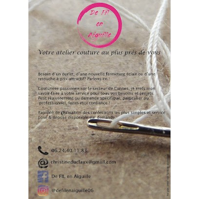 De Fil en Aiguille, Couturier à Cannes