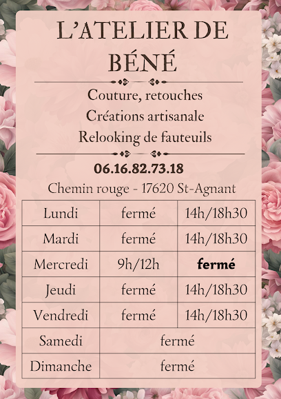 L'atelier De Béné Couturier à Saint-Agnant