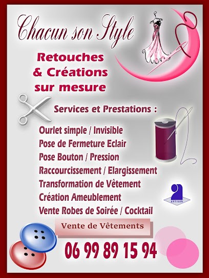 Chacun Son Style - Retouche,création,boutique, Couturier à Saint-Christol-lès-Alès