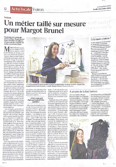 Margot Brunel Tailleur, Couturier à Voiron