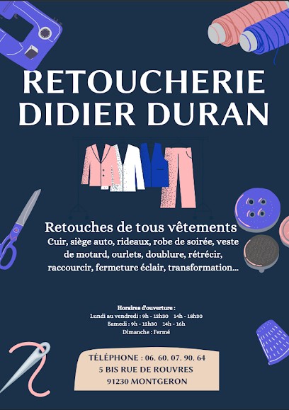 Didier Duran Retoucherie, Couturier à Montgeron